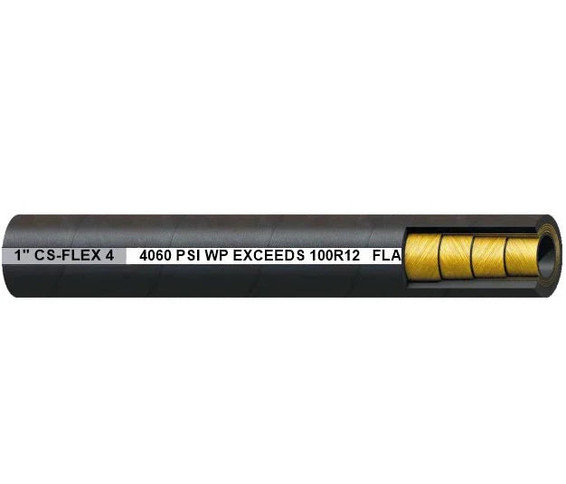 CS-FLEX 4 Four Spiral High Pressure Import Hydraulic Hose (SAE 100R12)