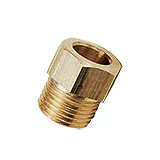 0112 10 00 by Parker | Legris Sleeve Nut for Compression Fitting | 10 mm Sleeve x M16x1 Male M16 Metric Thread | 17 mm Hex | Straight | Brass | Pack of 10