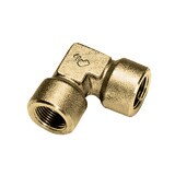 0143 21 21 by Parker | Legris Threaded Equal Adapter | 1/2" Female BSPP Thread | 90° Elbow | Brass | Pack of 10