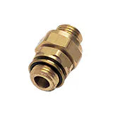 0151 21 21 39 by Parker | Legris Accessories for Compression Fitting w/ Bi-Material Seal | 1/2" Male BSPP Thread | 27 mm Hex (F) | 27 mm Hex (F1) | 41 mm Length | Straight | Brass | Pack of 10