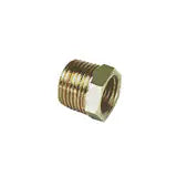 0163 21 10 by Parker | Legris Unequal Reducer | 1/2" Male BSPT Thread x 1/8" Female BSPP Thread | 22 mm Hex | 21 mm Length | Straight | Brass | Pack of 10