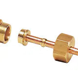 0166 12 16 by Parker | Legris 3-Piece Reducer | 12mm Tube Size x 16mm Tube Size | Straight | Brass | Pack of 10