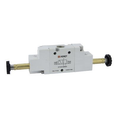 01VS130002N by AIGNEP | 01V Control Valves Series | 3 way/2 position | Double Solenoid Pilot | Spring Return | Female 1/8" NPT