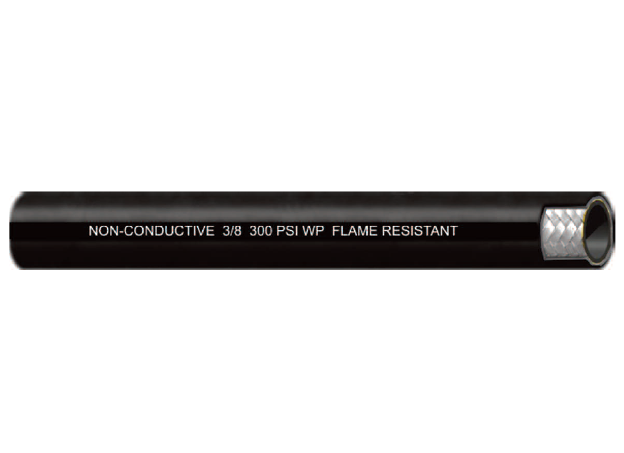 1/2" 025H by Couplamatic | Rubber Covered Push-on Hose | One Fiber Braid | Black | 1/2" ID | 500ft