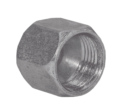 0304C-6 Dixon Valve Zinc Plated Steel JIC Cap - 9/16"-18 JIC Cap Nut - 3/8" Tube OD