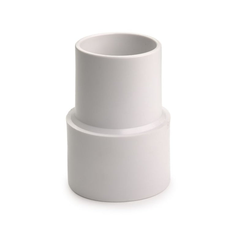 03100796 by Flexaust | Flex-Tube Screw Cuff | Fits 2.50in Hose ID | White | PVC