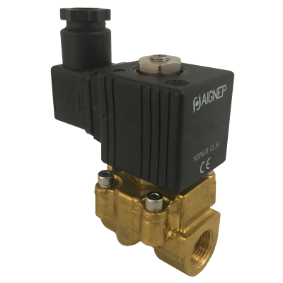 03F05112N0N10301 by AIGNEP | Fluidity Series | Fluidity 03F Hung Diaphragm Solenoid Valve | 2/2 Normally Closed | 1/2" NPTF | 12 mm | 12V DC | NBR Seal
