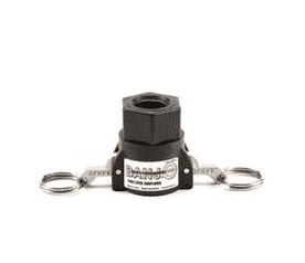 125D by Banjo | Cam Lever Coupling | Part D | 1" Female Coupler x 1-1/4" Female NPT | 300 PSI | Gasket: EPDM | Polypropylene
