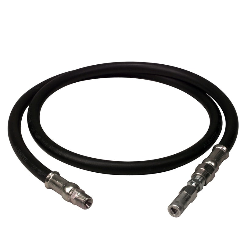 317853-5 by Alemite | Manual High Volume/Multi-Pressure Pump Hose Assembly | 1/8" Male NPTF x 3/8" Male NPTF | Hose ID: 1/4" | Max. Working Pressure: 4400 PSI | Hose Length: 5ft
