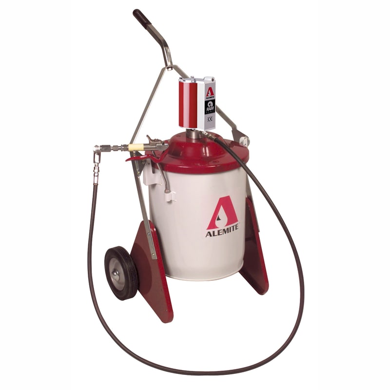9911-Z1 by Alemite | Grease Pump | Pneumatic Ram - Portable | Drum Size: 35 Lb. | Material Outlet: 3/8" Female NPTF