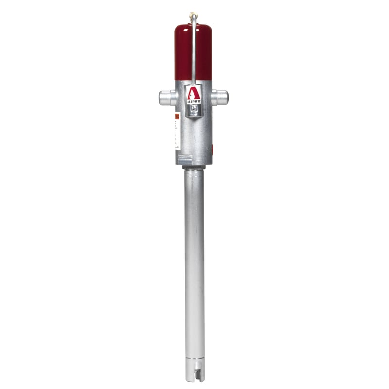 343085 by Alemite | Grease Pump | Pneumatic Standard Duty - Stationary | Material Outlet: 3/8" Female NPTF | Container Size: 400Lb