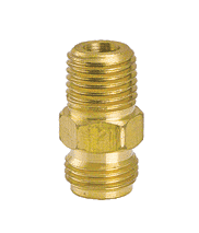 1-2M by ZSi-Foster | Reusable Hose Fitting | Male Adapter for Female Swivel | 1/4" Female Swivel Adapter | with No. 1 Nut | 9/16-20 NS | Brass