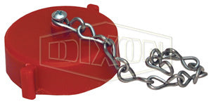 PFCW200 Dixon Thermoplastic Cap with Chain - Polycarbonate - 2" Female NPSH