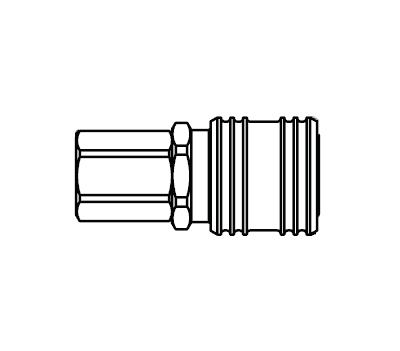 LL1000SL Hansen® by Danfoss | Pneumatic Quick Disconnect Coupling | 1000 Series | 1/4" Female NPTF x 1/4" Body Size | Socket | NBR Seal | Stainless Steel