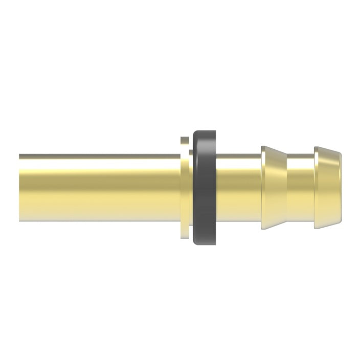 10004B-X03 Weatherhead by Danfoss | Straight Tube Rigid Field Attachable Push-On Fitting | 100 'B' Series Barb-Tite | -03 Tube Size x -04 Push-On Hose Barb | Brass
