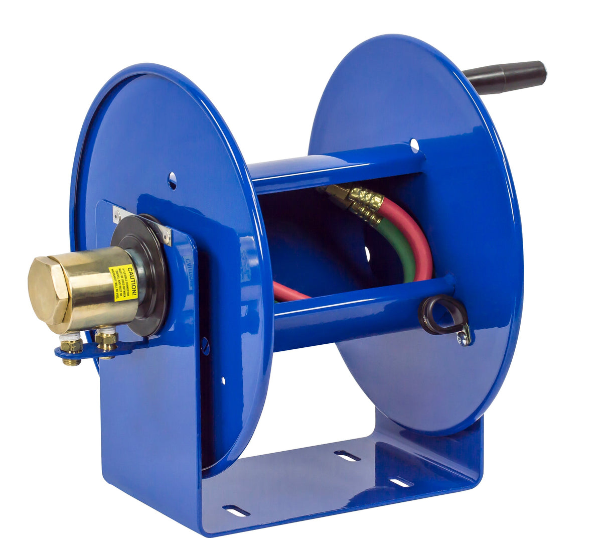 117WTL-1-200 by Coxreels | 100W Series | 200 PSI Hand Crank Hose Reel for Oxy-Fuel Welding (T-Grade) | 1/4" Hose ID, 1/4" FNPT Inlet | Steel | 200ft Capacity, Hose Not Included