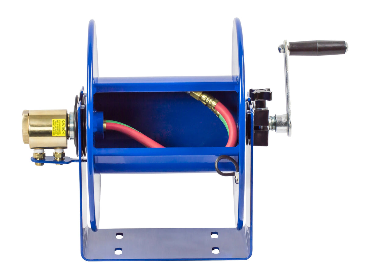 117WTL-1-200 by Coxreels | 100W Series | 200 PSI Hand Crank Hose Reel for Oxy-Fuel Welding (T-Grade) | 1/4" Hose ID, 1/4" FNPT Inlet | Steel | 200ft Capacity, Hose Not Included