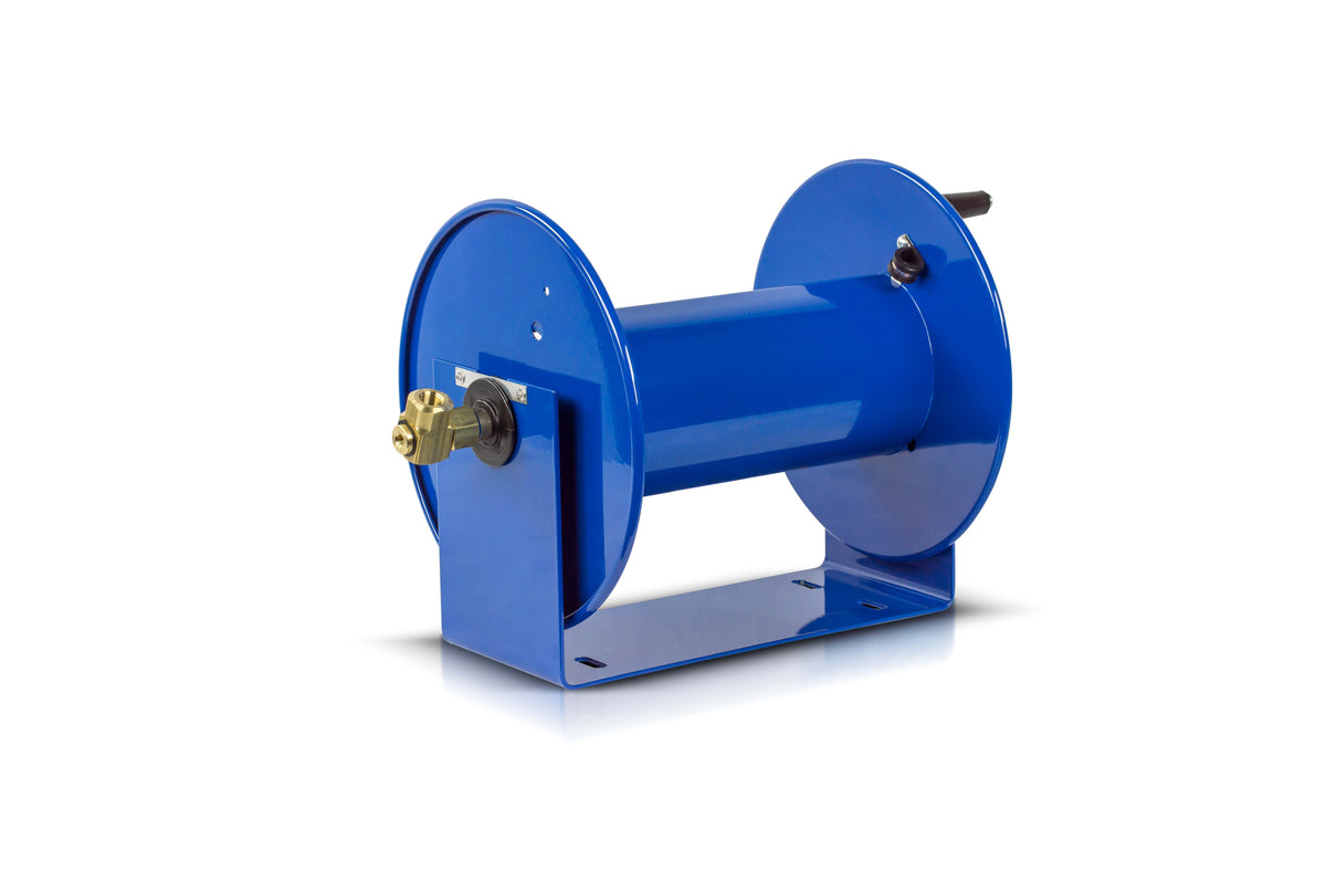 112-3-150 by Coxreels | 100 Series | 4,000 PSI Hand Crank Hose Reel | 3/8" Hose ID, 3/8" FNPT Inlet | Steel | 150ft Capacity, Hose Not Included