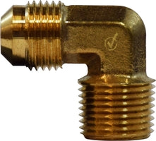 704049-0812 by Midland | Lead Free 45° SAE Flare Fitting | Forged | 1/2" Male Flare x 3/4" Male Pipe | 90° Elbow | Brass | Replaces: 10301LF / 10-301LF