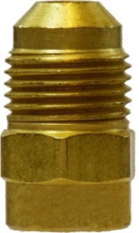 10473 by Midland | SAE 45° Flare Fitting | Flare Reducer | 3/8" Male SAE 45° Flare x 5/8" Female SAE 45° Flare | Brass
