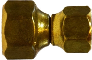 10487 by Midland | SAE 45° Flare Fitting | Forged Reducing Swivel Union | 3/8" Female SAE 45° Flare x 1/4" Female SAE 45° Flare | Brass