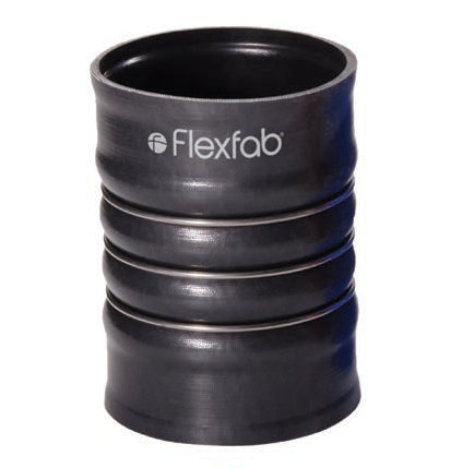 1073-0003 by FlexFab | 4-ply Heavy Wall Charge Air Connector (CAC) Duraguard Side | 3.50" ID | 3.73" OD | Gray | 6" Overall Length