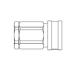 12H46C Hansen® by Danfoss | HK 10/12/20 Series | 1-1/2" Female NPTF x 1-1/2" ISO 7241-1 B Interchange High Impulse Quick Disconnect | Female Socket | Standard Buna-N Seal | Steel