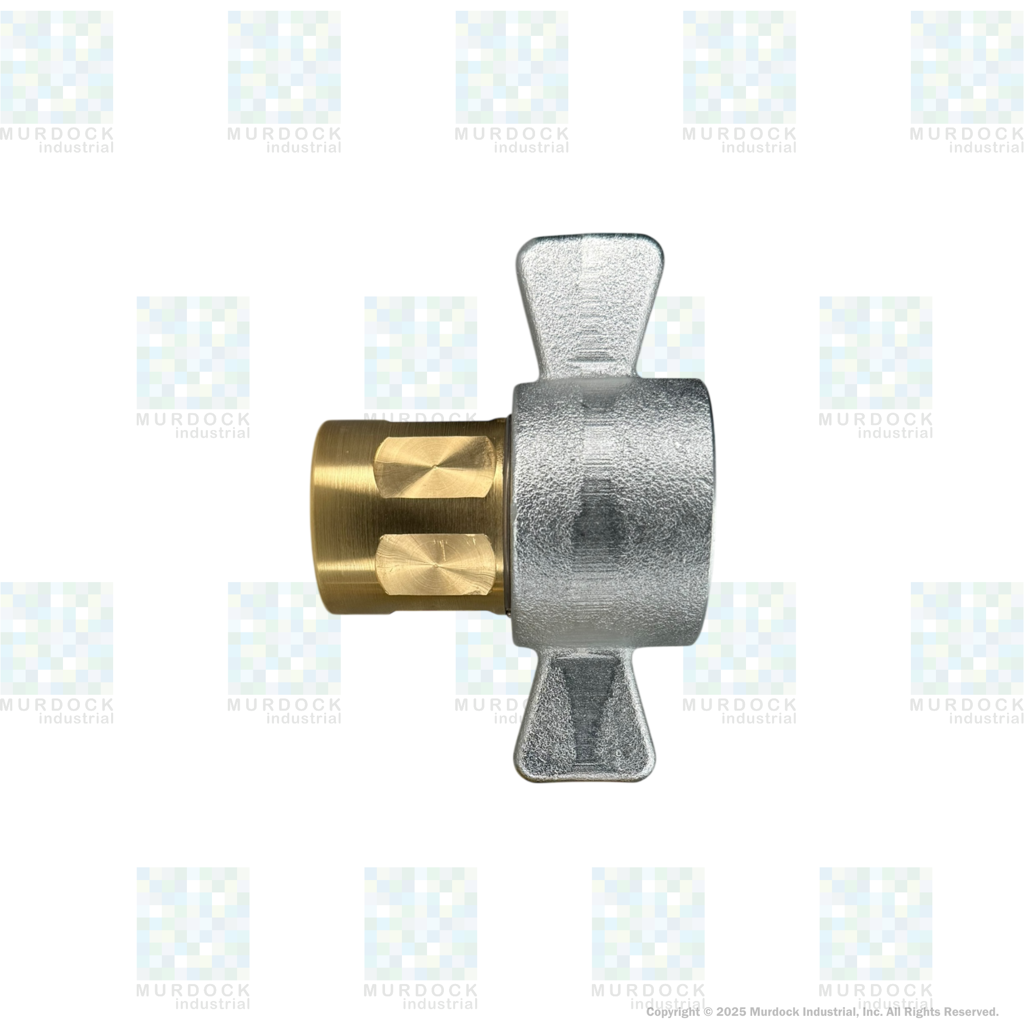 10WF10-B by Dixon Valve | Hydraulic Quick Disconnect Coupling | W-Series | 1-1/4" Female NPTF x 1-1/4" Wingstyle Interchange | Socket | Nitrile Seal | Brass