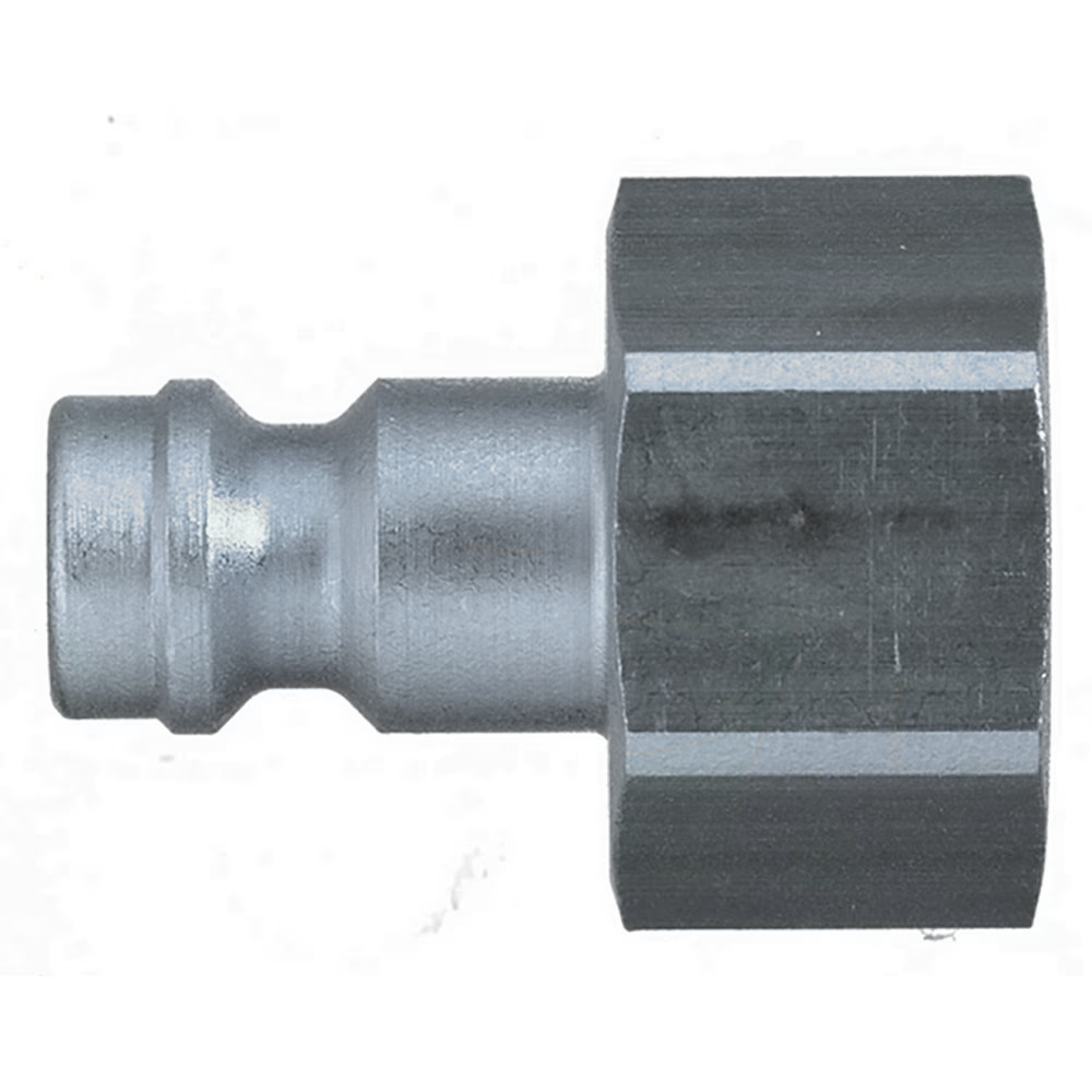9086 21 13 by Parker | Legris Plug Quick Disconnect | 1/4" Female BSPP Thread | 17 mm Hex | 25 mm Length | Straight | Nickel-Plated Brass | Pack of 5