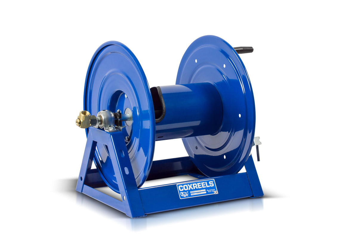 1125-4-200 by Coxreels | 1125 Series | 3,000 PSI Hand Crank Hose Reel | 1/2" Hose ID, 1/2" FNPT Inlet | Steel | 200ft Capacity, Hose Not Included