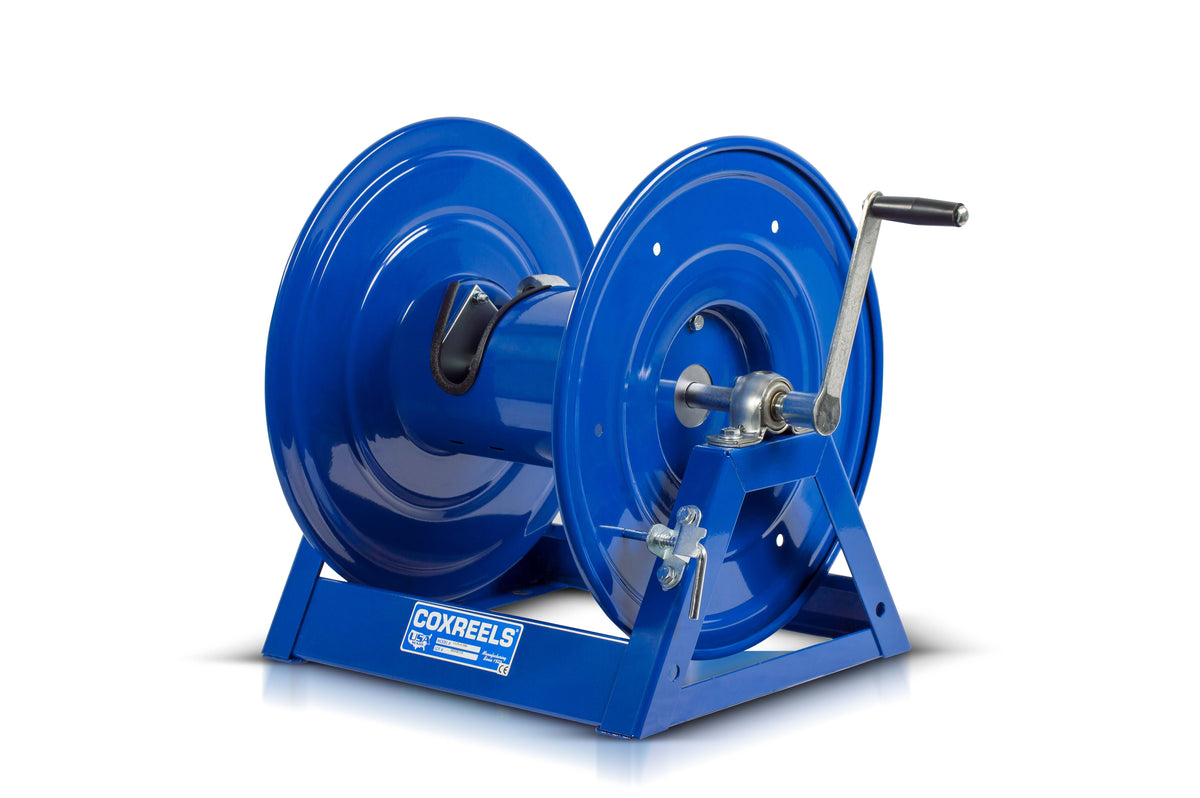 1125-4-200 by Coxreels | 1125 Series | 3,000 PSI Hand Crank Hose Reel | 1/2" Hose ID, 1/2" FNPT Inlet | Steel | 200ft Capacity, Hose Not Included