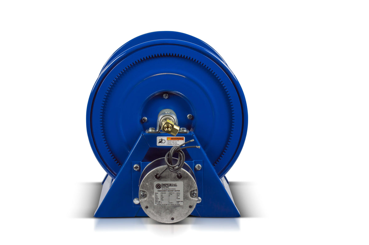 1125-4-450-EF by Coxreels | 1125 Series | 3,000 PSI Motor Driven Hose Reel | 24V DC 1/3 HP Electric Motor | 1/2" Hose ID, 1/2" FNPT Inlet | Steel | 450ft Capacity, Hose Not Included