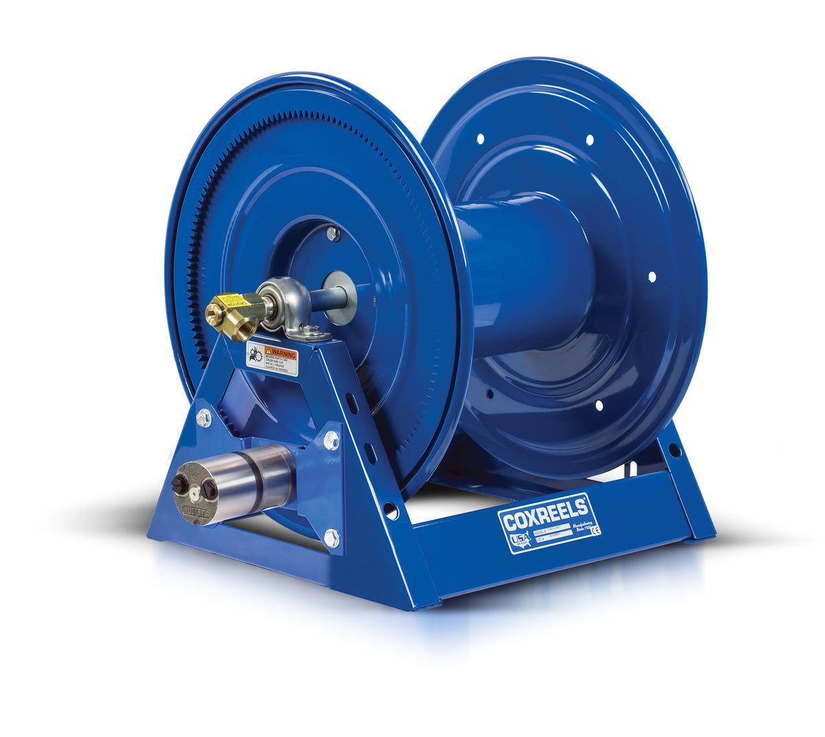 1125-4-325-H by Coxreels | 1125 Series | 3,000 PSI Motor Driven Hose Reel for Hydraulic Oil | Hydraulic Motor | 1/2" Hose ID, 1/2" FNPT Inlet | Steel | 325ft Capacity, Hose Not Included