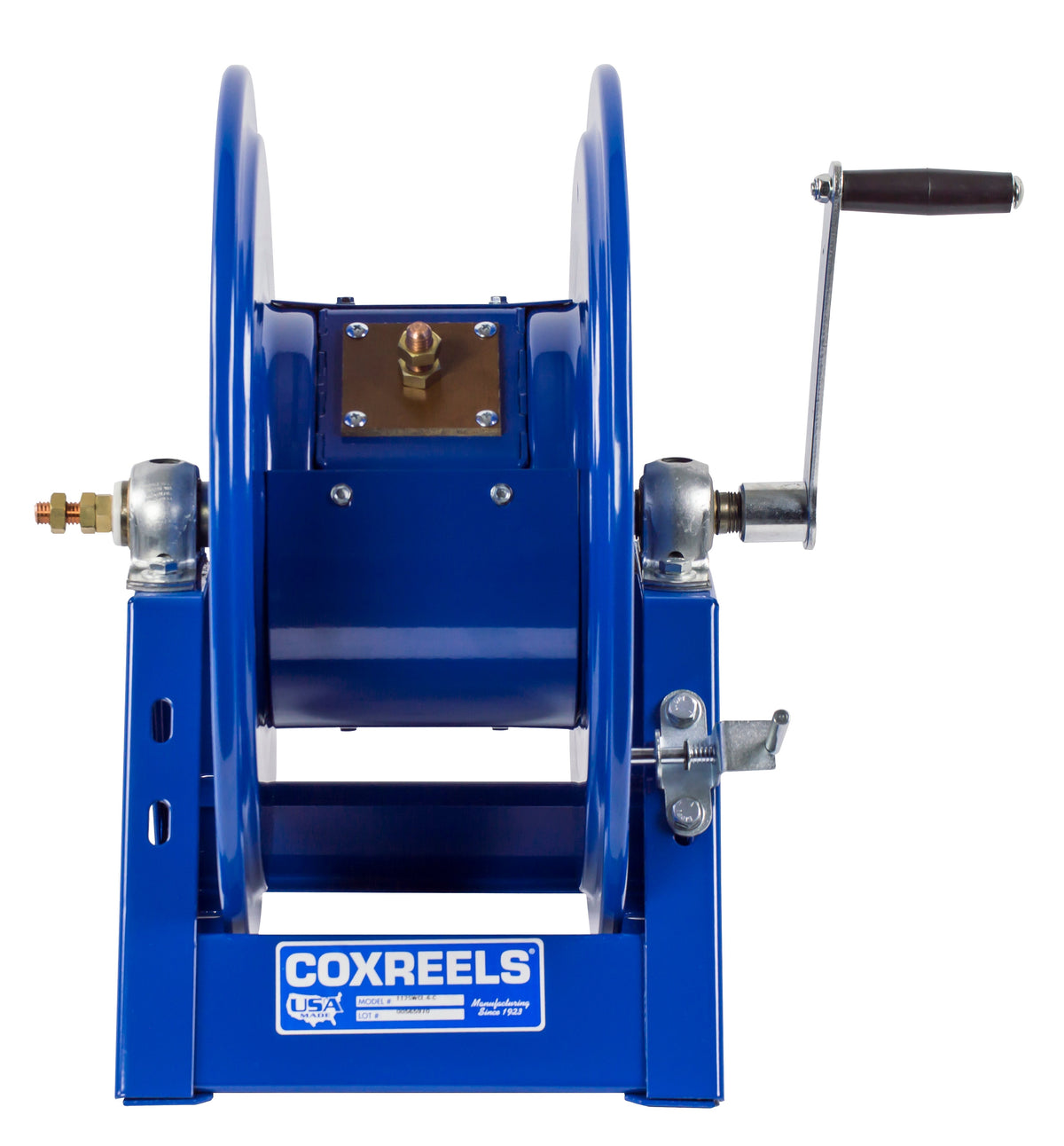 1125WCL-6-C by Coxreels | 1125WCL Series | Hand Crank Welding Cable Reel | #2, #1, #1/0 or #2/0 Cable, 450A | Steel | 300/250/200/150ft Capacity, Cable Not Included