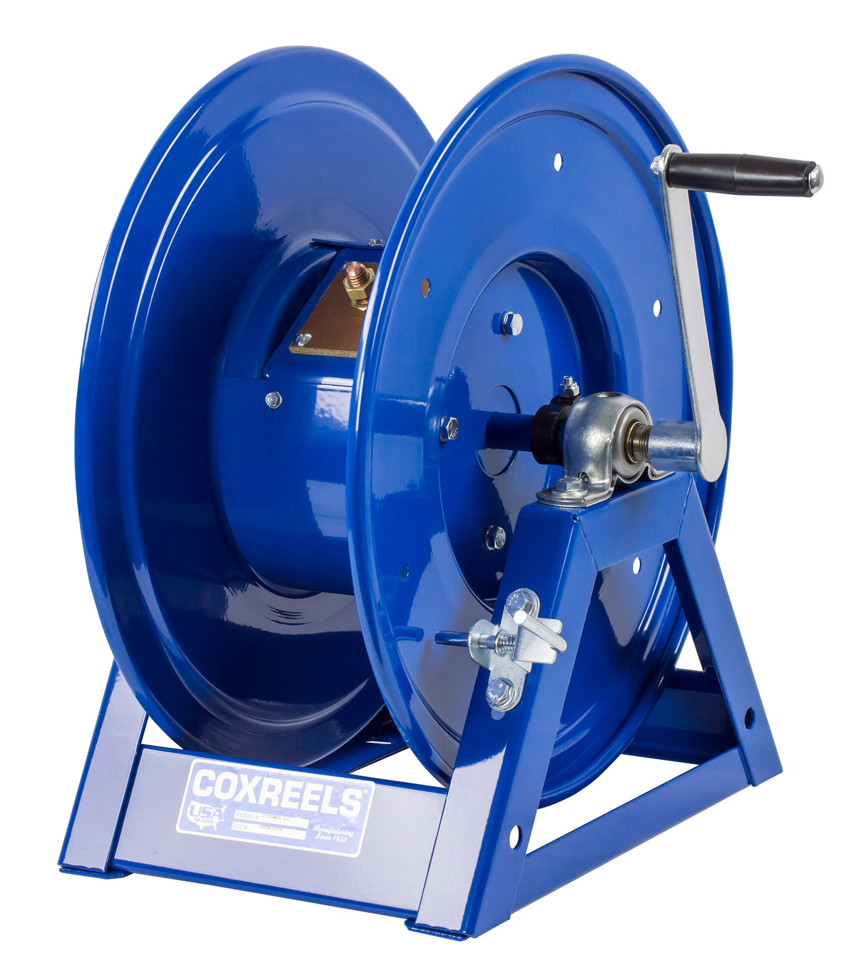 1125WCL-6-C by Coxreels | 1125WCL Series | Hand Crank Welding Cable Reel | #2, #1, #1/0 or #2/0 Cable, 450A | Steel | 300/250/200/150ft Capacity, Cable Not Included