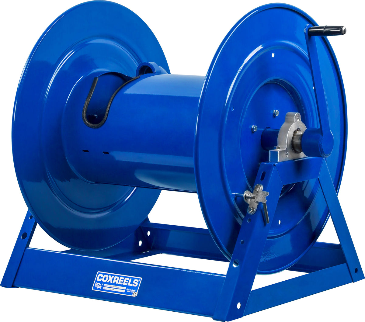 1185-2528-BUXX by Coxreels | 1185-BUXX Series | 3,000 PSI Hand Crank Hose Reel | 1-1/2" Hose ID, 1-1/2" FNPT Inlet | Steel | 150ft Capacity, Hose Not Included