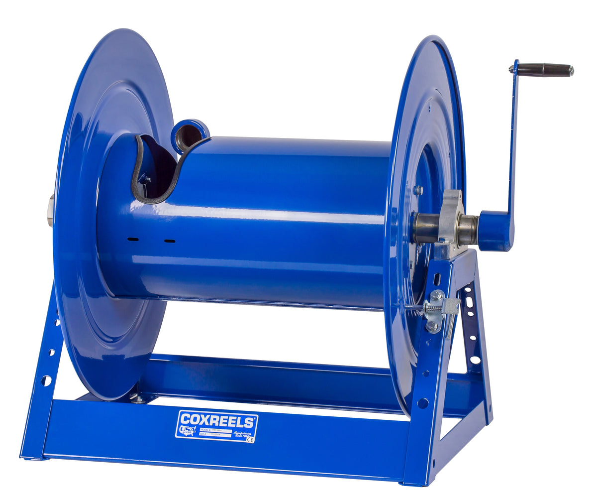 1185-2020 by Coxreels | 1185 Series | 1,500 PSI Hand Crank Hose Reel | 1-1/2" Hose ID, 1-1/2" FNPT Inlet | Steel | 70ft Capacity, Hose Not Included