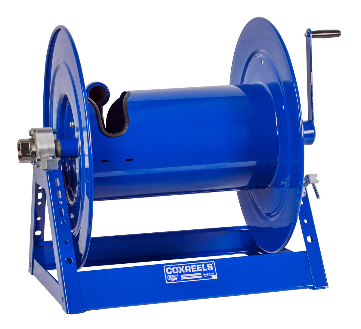 1185-2020 by Coxreels | 1185 Series | 1,500 PSI Hand Crank Hose Reel | 1-1/2" Hose ID, 1-1/2" FNPT Inlet | Steel | 70ft Capacity, Hose Not Included