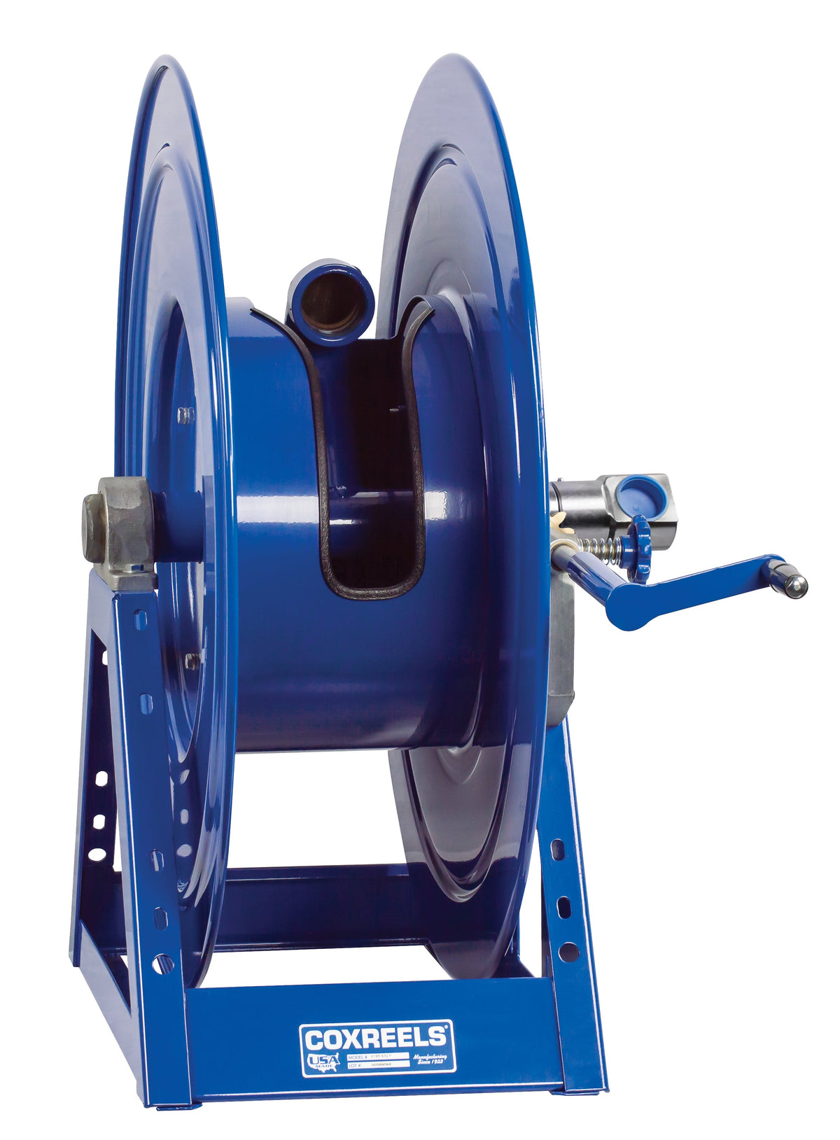 1195-1332-C-BUXX by Coxreels | 1195-BUXX Series | 1,500 PSI Hand Crank Hose Reel | 2" Hose ID, 2" FNPT Inlet | Steel | 75ft Capacity, Hose Not Included