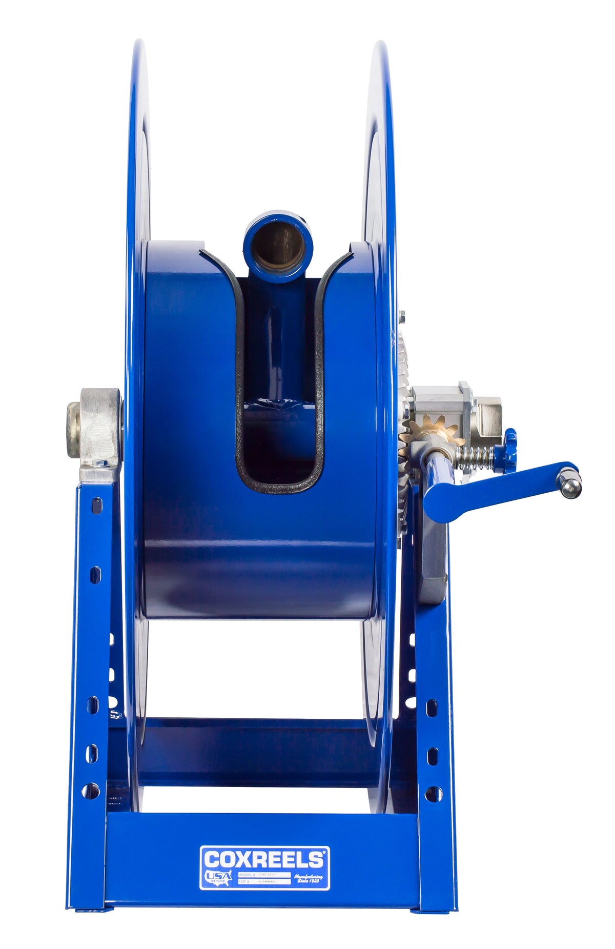 1195-932-C by Coxreels | 1195 Series | 1,000 PSI Hand Crank Hose Reel | 2" Hose ID, 2" FNPT Inlet | Steel | 50ft Capacity, Hose Not Included