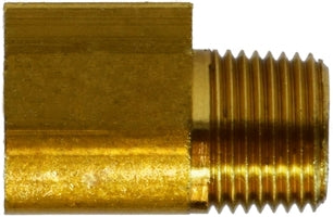 12082 by Midland | Inverted Flare Fitting | 5/16" Female Inverted Flare x 3/8" Male NPTF | 90° Elbow | Brass