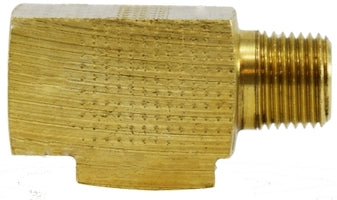 12120 by Midland | Inverted Flare Fitting | 5/16" Female Inverted Flare x 1/8" Male NPTF | Run Tee | Brass