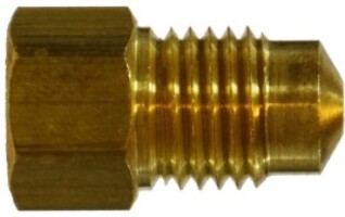 12341 (12-341) by Midland | Metric Hydraulic Brake Fitting | Adapter Standard to Metric Bubble | 3/16" Female Inverted Flare Seat x 12x1.0 Male Metric Bubble Flare | Straight | Brass
