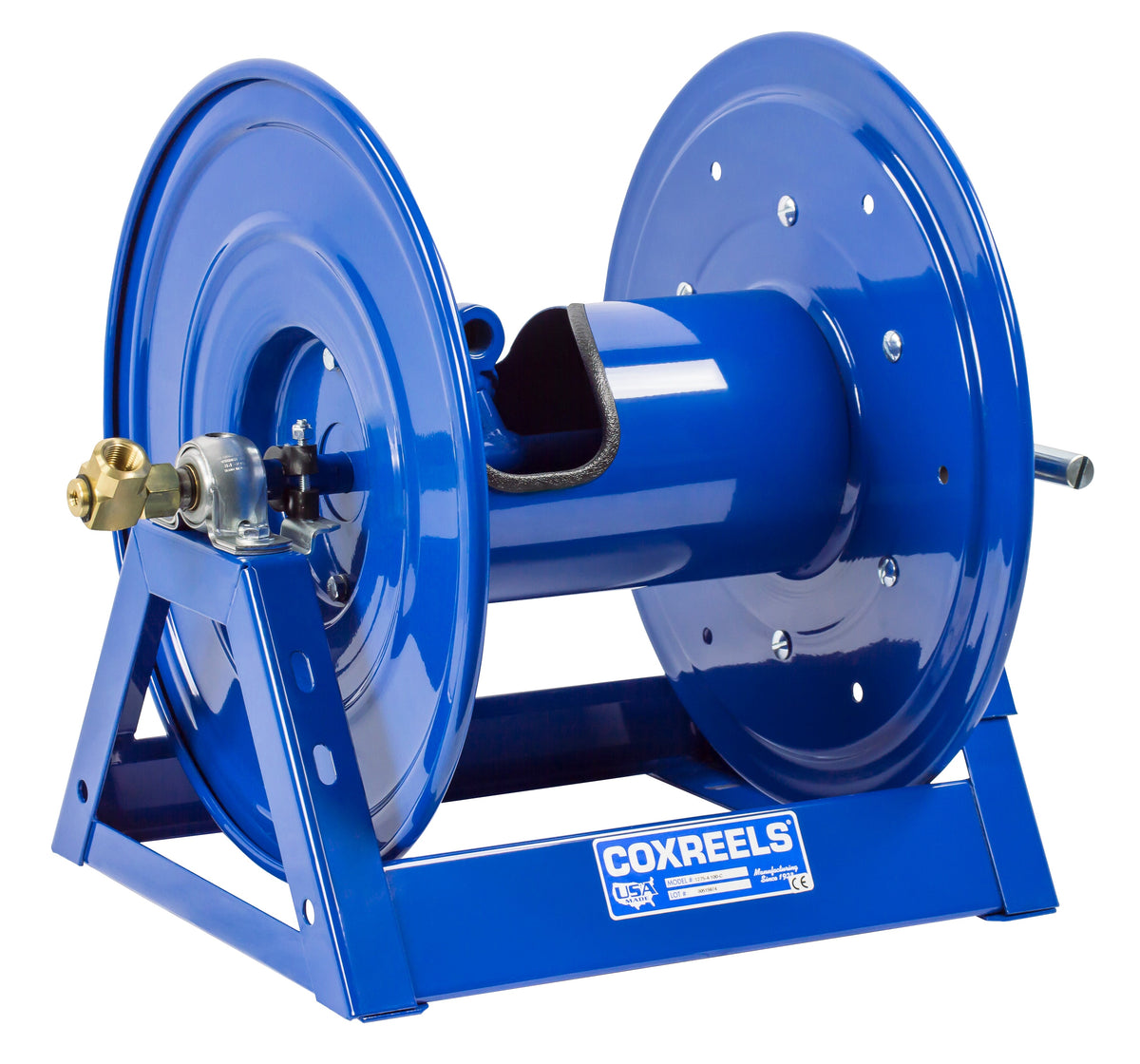 1275-6-75-C by Coxreels | 1275 Series | 3,000 PSI Dual Hose Hand Crank Hose Reel | 1" Hose ID, 1" FNPT Inlet | Steel | 75ft Capacity, Hose Not Included