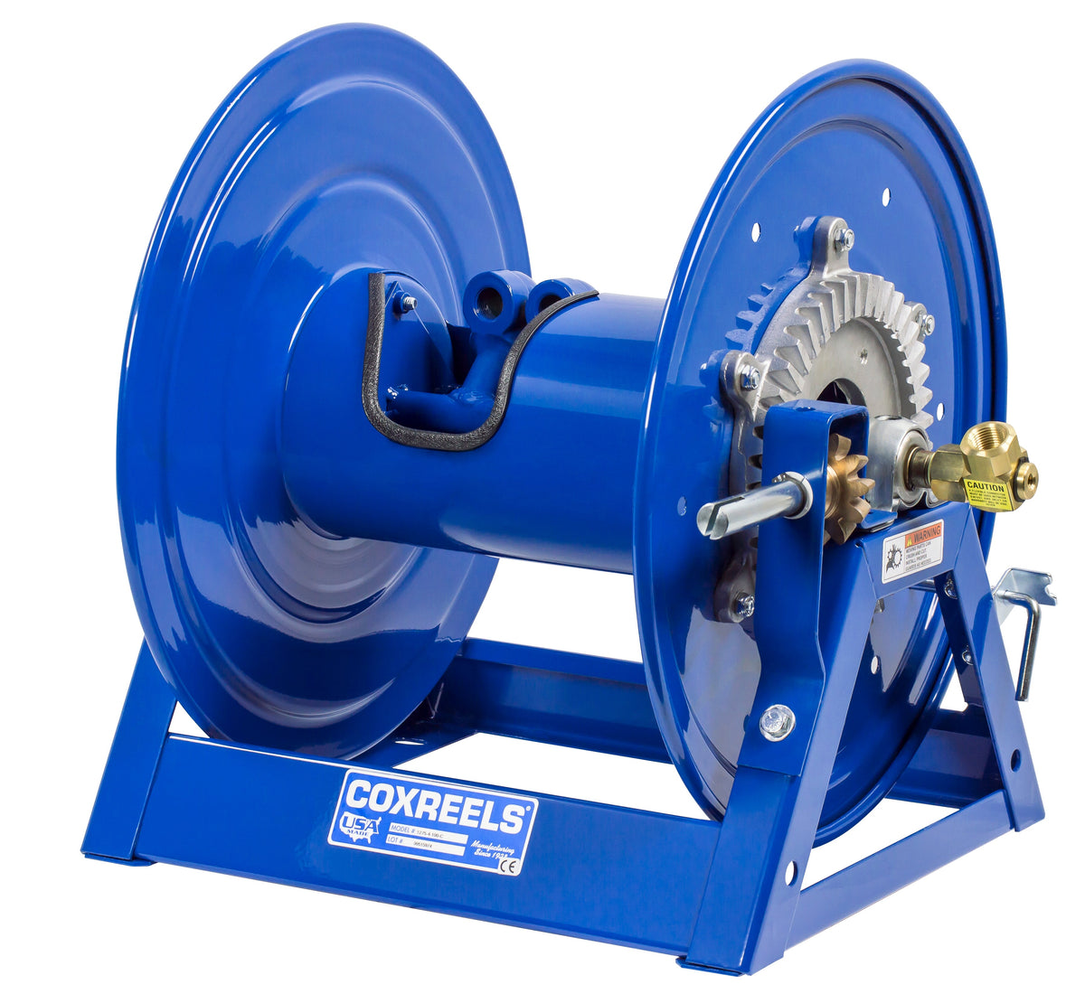 1275-4-200-C by Coxreels | 1275 Series | 3,000 PSI Dual Hose Hand Crank Hose Reel | 1/2" Hose ID, 1/2" FNPT Inlet | Steel | 200ft Capacity, Hose Not Included