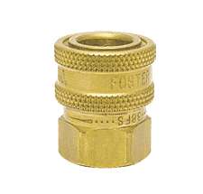 75FS by ZSi-Foster | Quick Disconnect | FST Series | Socket | Straight Thru | 3/4" FPT | Brass