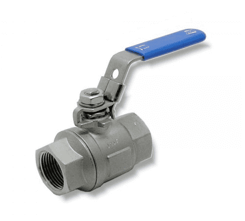 130L41 by RuB Inc. | Full Port Ball Valve | 2-1/2" Female NPT x 2-1/2" Female NPT | with Locking Blue Handle | Stainless Steel