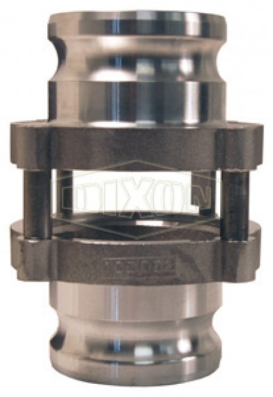 3533AA by Dixon Valve | Cam & Groove In-Line Sight Glass | 3" Adapter x 3" Adapter | Aluminum