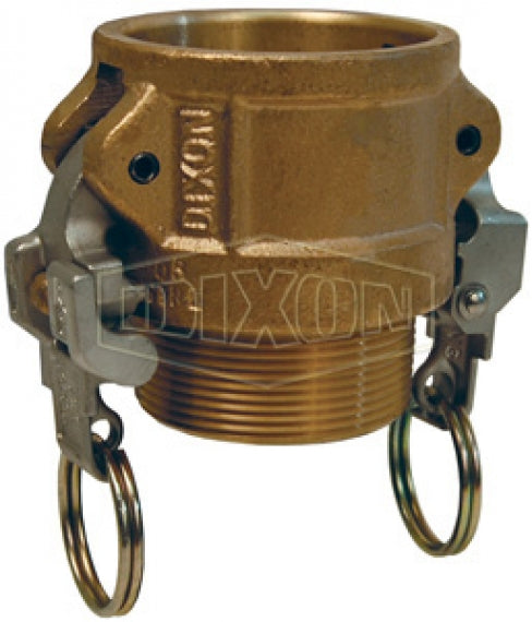 BB200EZ by Dixon Valve | EZ Boss-Lock Cam & Groove Coupler | Type B | 2" Coupler x 2" Male NPT | Brass