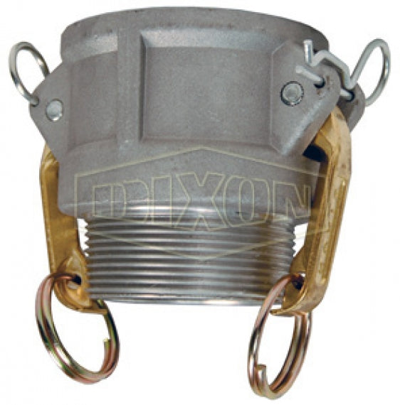 G300-B-AL by Dixon Valve | Global Cam & Groove Coupler | Type B | 3" Coupler x 3" Male NPT | A380 Permanent Mold Aluminum (Brass Handles)